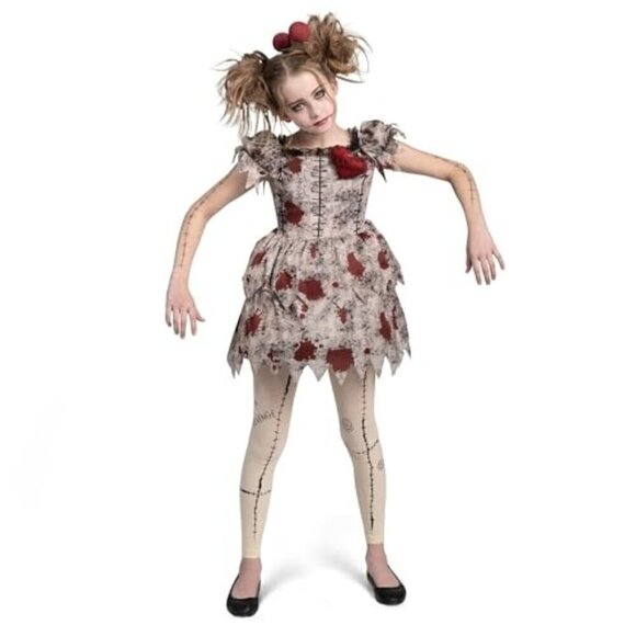 Other - Spooktacular Creations Halloween Kids Voodoo Costume, Doll Dress  XL 12-14 yrs